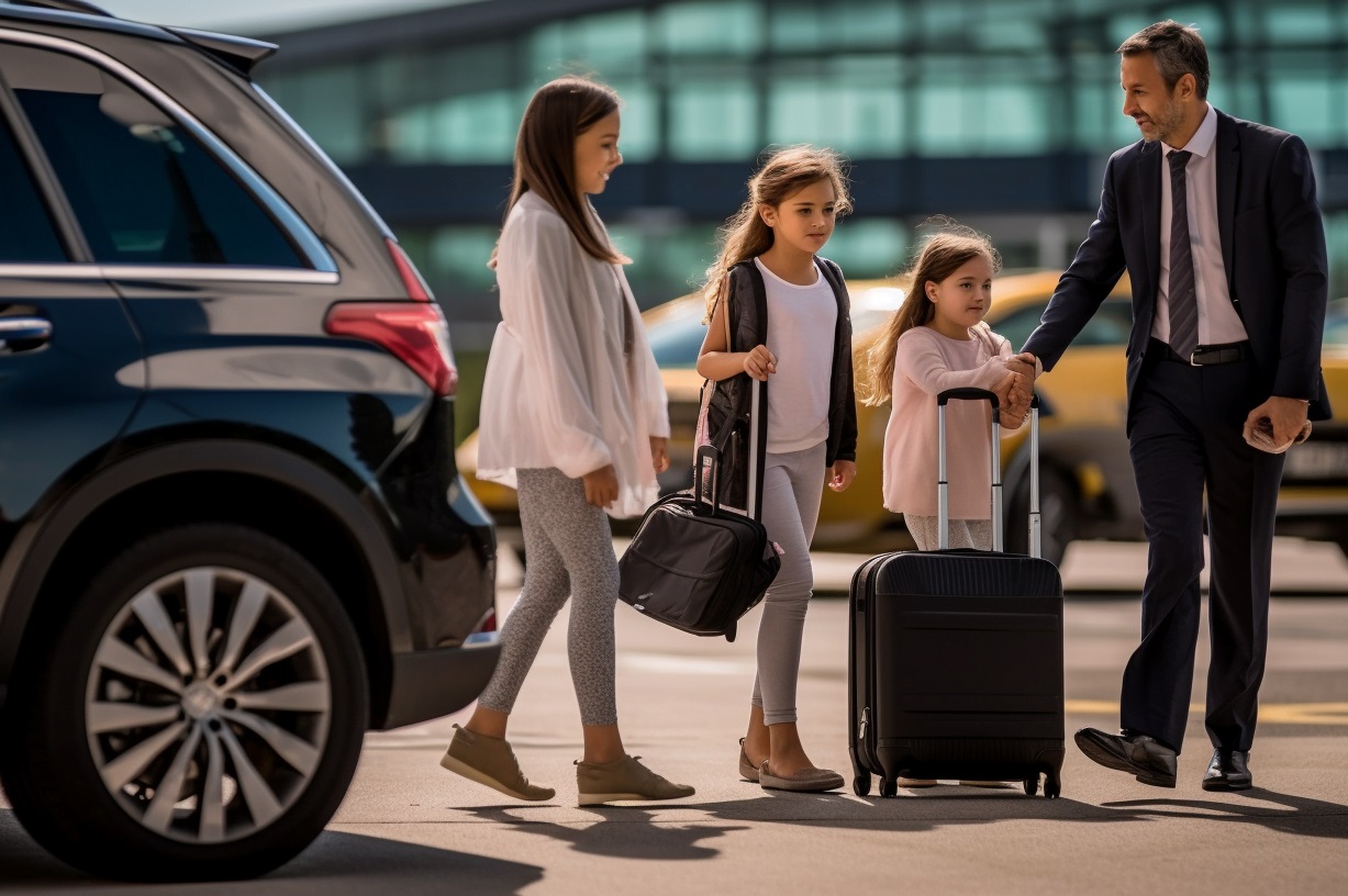 International travelers arriving in China airport terminal
